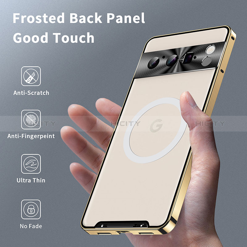 Carcasa Bumper Lujo Marco de Metal y Plastico Funda con Mag-Safe Magnetic LK2 para Google Pixel 8 Pro 5G