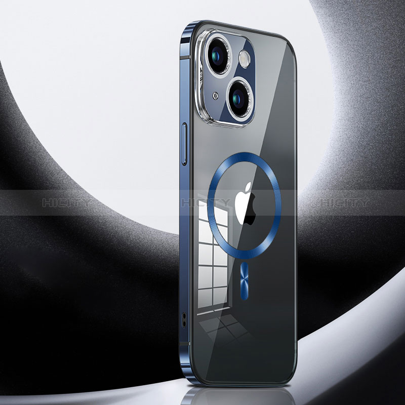 Carcasa Bumper Lujo Marco de Metal y Plastico Funda con Mag-Safe Magnetic LK3 para Apple iPhone 13
