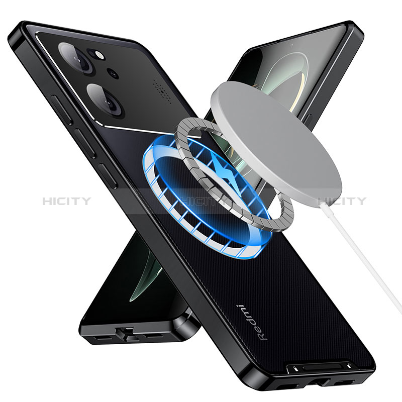 Carcasa Bumper Lujo Marco de Metal y Plastico Funda con Mag-Safe Magnetic LK3 para Xiaomi Redmi K60 Ultra 5G