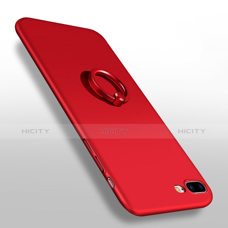 Carcasa Bumper Lujo Marco de Metal y Plastico Funda F02 para Apple iPhone 7 Plus Rojo