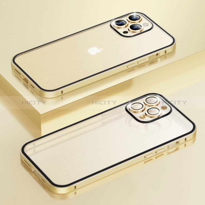 Carcasa Bumper Lujo Marco de Metal y Plastico Funda LF3 para Apple iPhone 13 Pro