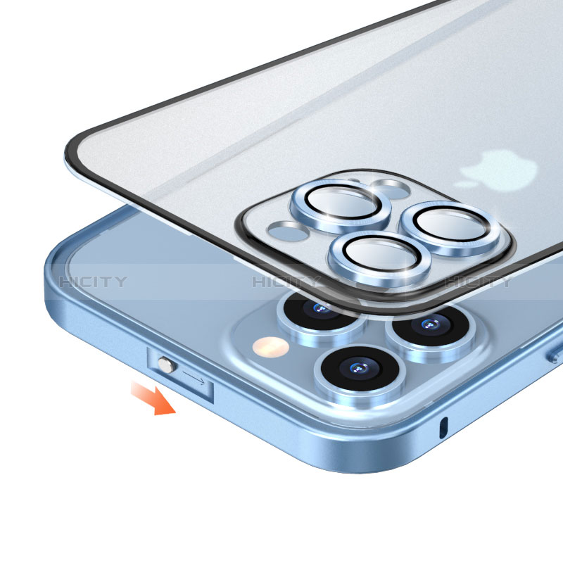 Carcasa Bumper Lujo Marco de Metal y Plastico Funda LF3 para Apple iPhone 14