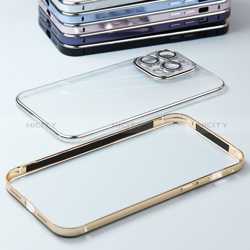 Carcasa Bumper Lujo Marco de Metal y Plastico Funda LF5 para Apple iPhone 13 Pro