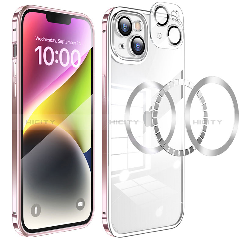 Carcasa Bumper Lujo Marco de Metal y Plastico Funda LF5 para Apple iPhone 14