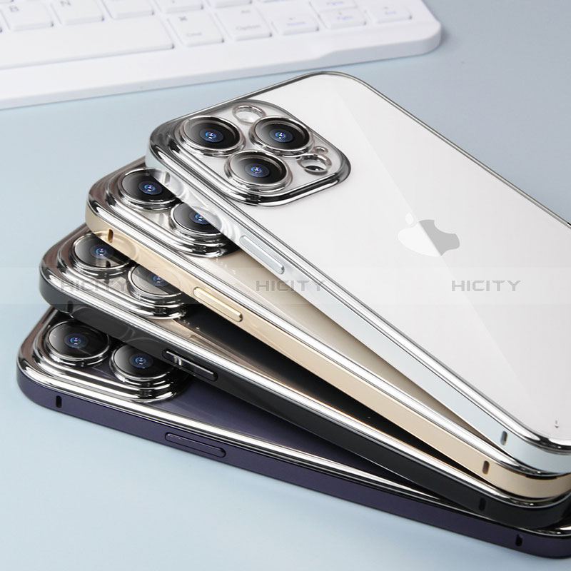Carcasa Bumper Lujo Marco de Metal y Plastico Funda LF5 para Apple iPhone 15 Pro
