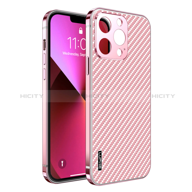 Carcasa Bumper Lujo Marco de Metal y Plastico Funda LF6 para Apple iPhone 13 Pro