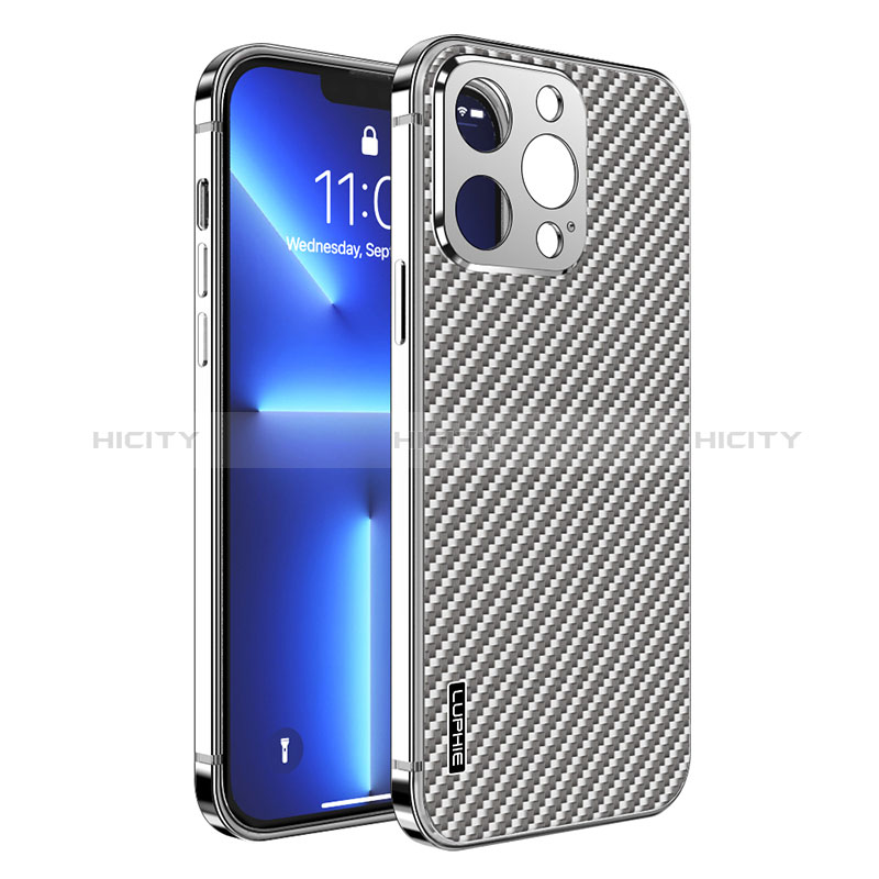 Carcasa Bumper Lujo Marco de Metal y Plastico Funda LF6 para Apple iPhone 13 Pro