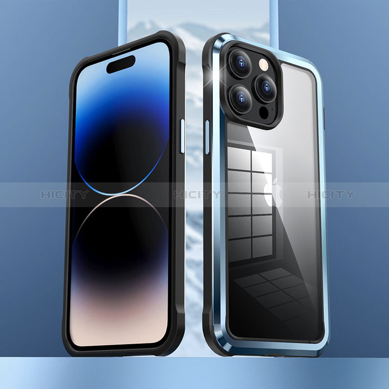 Carcasa Bumper Lujo Marco de Metal y Plastico Funda LF6 para Apple iPhone 14 Pro Max