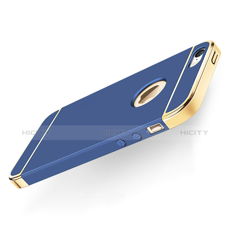 Carcasa Bumper Lujo Marco de Metal y Plastico Funda M01 para Apple iPhone 5