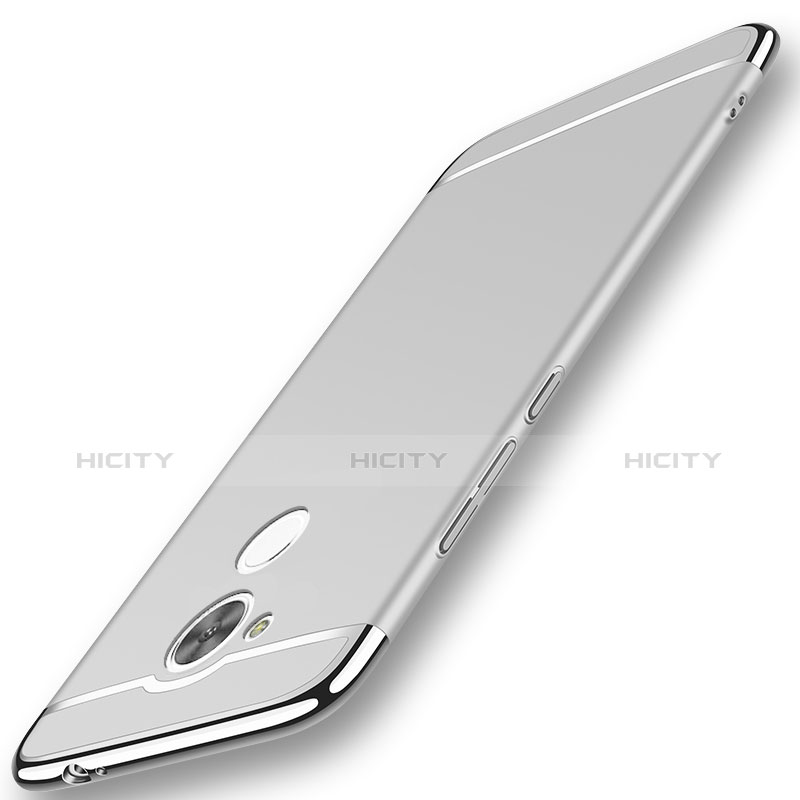 Carcasa Bumper Lujo Marco de Metal y Plastico Funda M01 para Huawei Enjoy 6S Plata