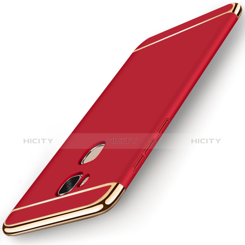 Carcasa Bumper Lujo Marco de Metal y Plastico Funda M01 para Huawei GR5 Rojo