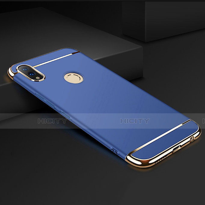 Carcasa Bumper Lujo Marco de Metal y Plastico Funda M01 para Huawei Honor View 10 Lite Azul