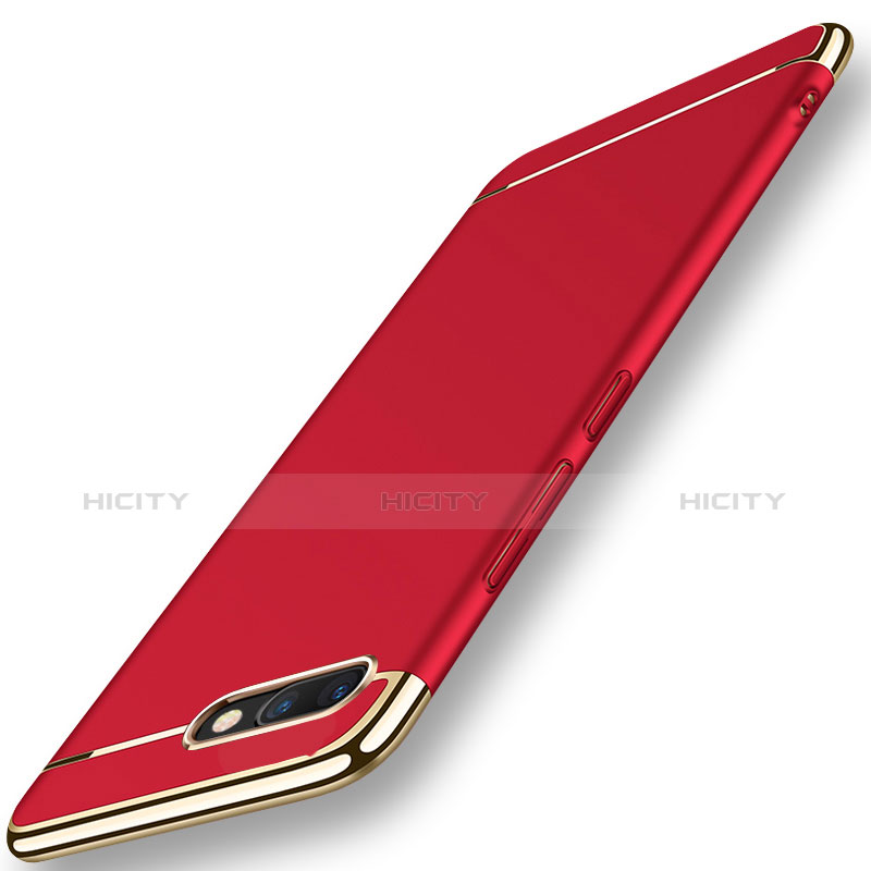 Carcasa Bumper Lujo Marco de Metal y Plastico Funda M01 para Huawei Honor View 10 Rojo