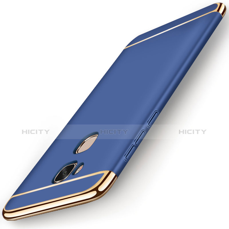 Carcasa Bumper Lujo Marco de Metal y Plastico Funda M01 para Huawei Honor X5 Azul