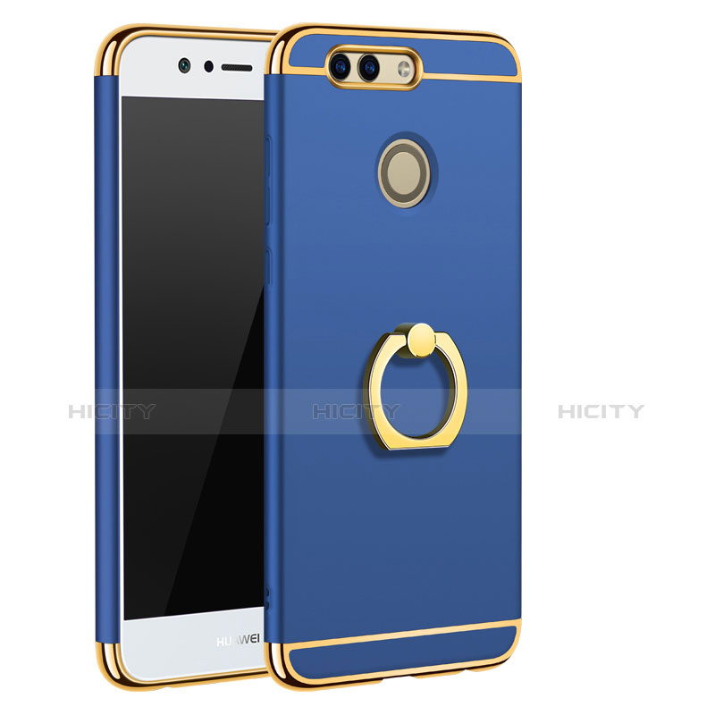 Carcasa Bumper Lujo Marco de Metal y Plastico Funda M01 para Huawei Nova 2 Azul