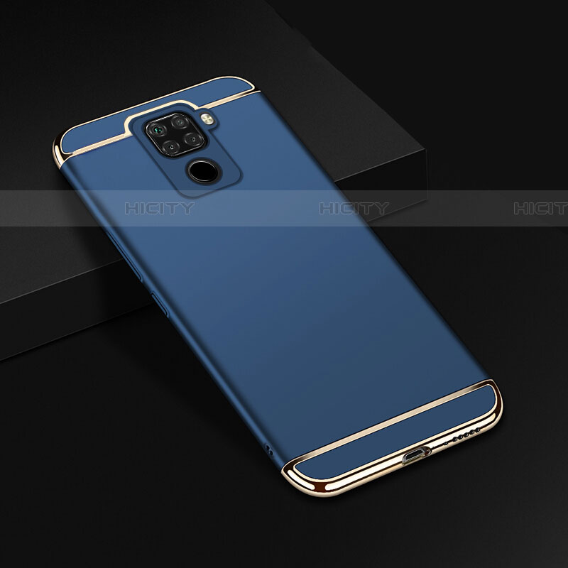 Carcasa Bumper Lujo Marco de Metal y Plastico Funda M01 para Huawei Nova 5i Pro Azul