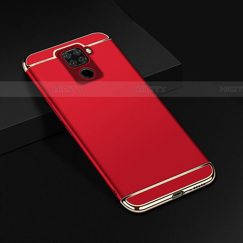 Carcasa Bumper Lujo Marco de Metal y Plastico Funda M01 para Huawei Nova 5i Pro Rojo