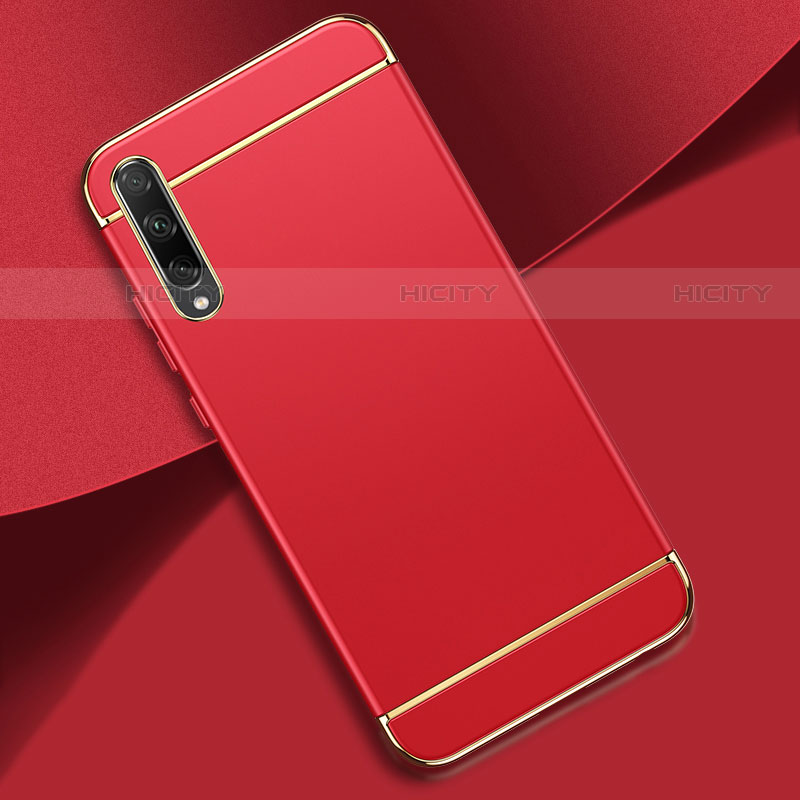 Carcasa Bumper Lujo Marco de Metal y Plastico Funda M01 para Huawei P smart S Rojo