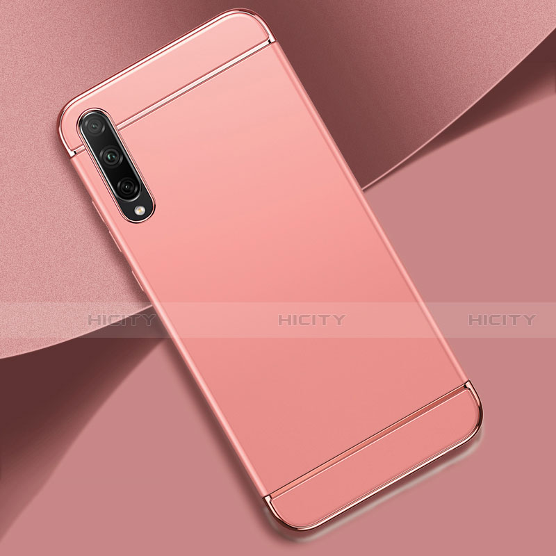 Carcasa Bumper Lujo Marco de Metal y Plastico Funda M01 para Huawei Y8p Oro Rosa