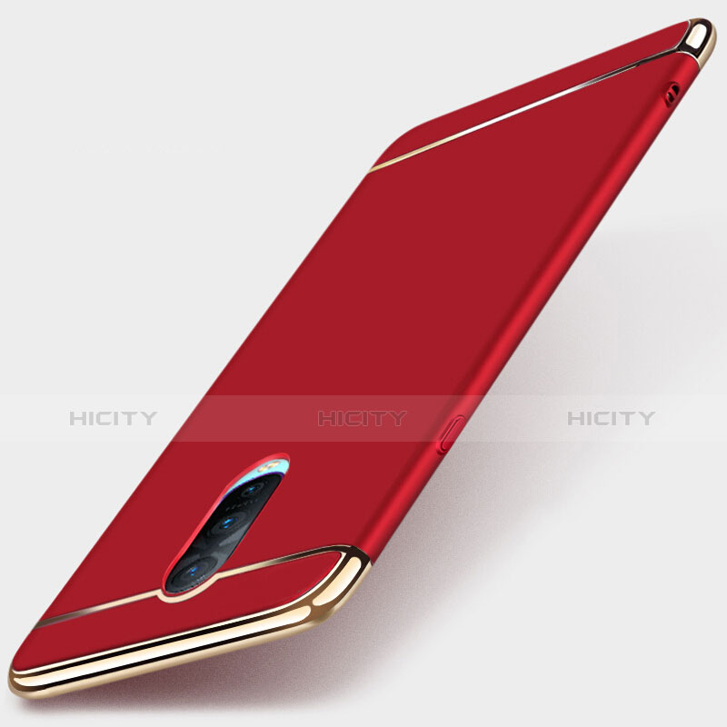 Carcasa Bumper Lujo Marco de Metal y Plastico Funda M01 para Oppo R17 Pro Rojo