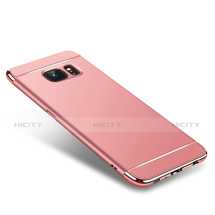 Carcasa Bumper Lujo Marco de Metal y Plastico Funda M01 para Samsung Galaxy S7 G930F G930FD