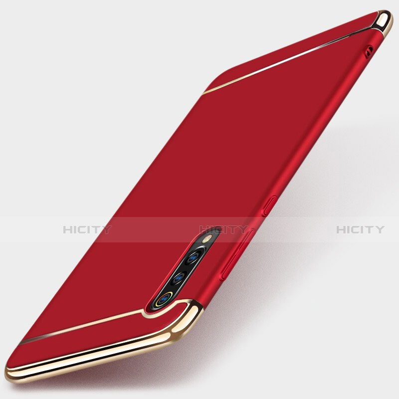 Carcasa Bumper Lujo Marco de Metal y Plastico Funda M01 para Xiaomi Mi 9 Lite Rojo