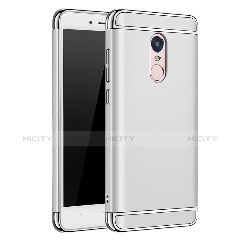 Carcasa Bumper Lujo Marco de Metal y Plastico Funda M02 para Xiaomi Redmi Note 4 Plata