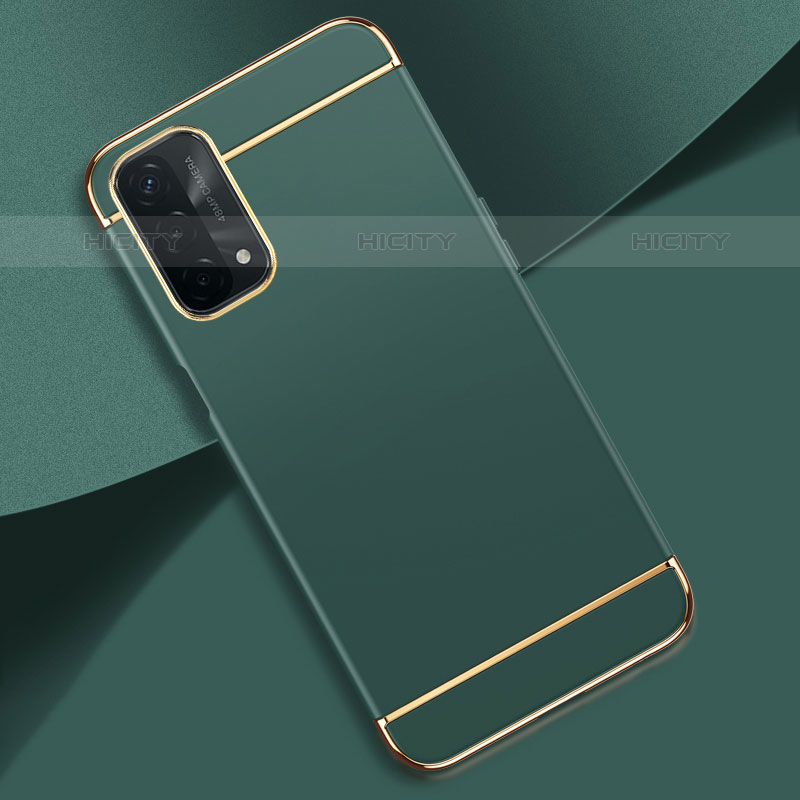 Carcasa Bumper Lujo Marco de Metal y Plastico Funda P02 para OnePlus Nord N200 5G Verde Noche