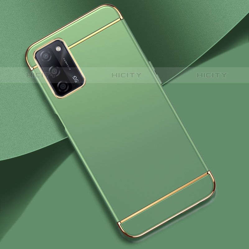 Carcasa Bumper Lujo Marco de Metal y Plastico Funda P02 para Oppo A53s 5G Menta Verde