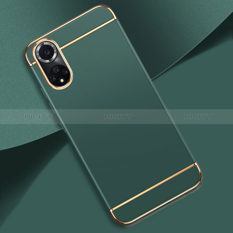 Carcasa Bumper Lujo Marco de Metal y Plastico Funda para Huawei Honor 50 5G Verde Noche