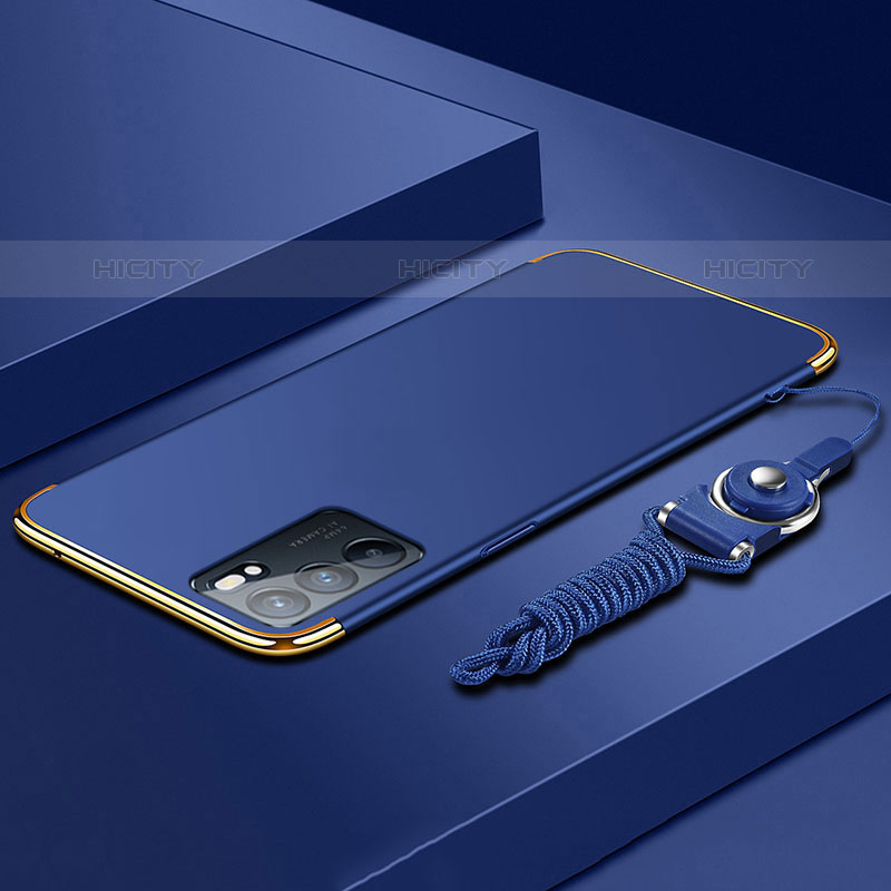 Carcasa Bumper Lujo Marco de Metal y Plastico Funda para Oppo Reno6 Pro 5G India