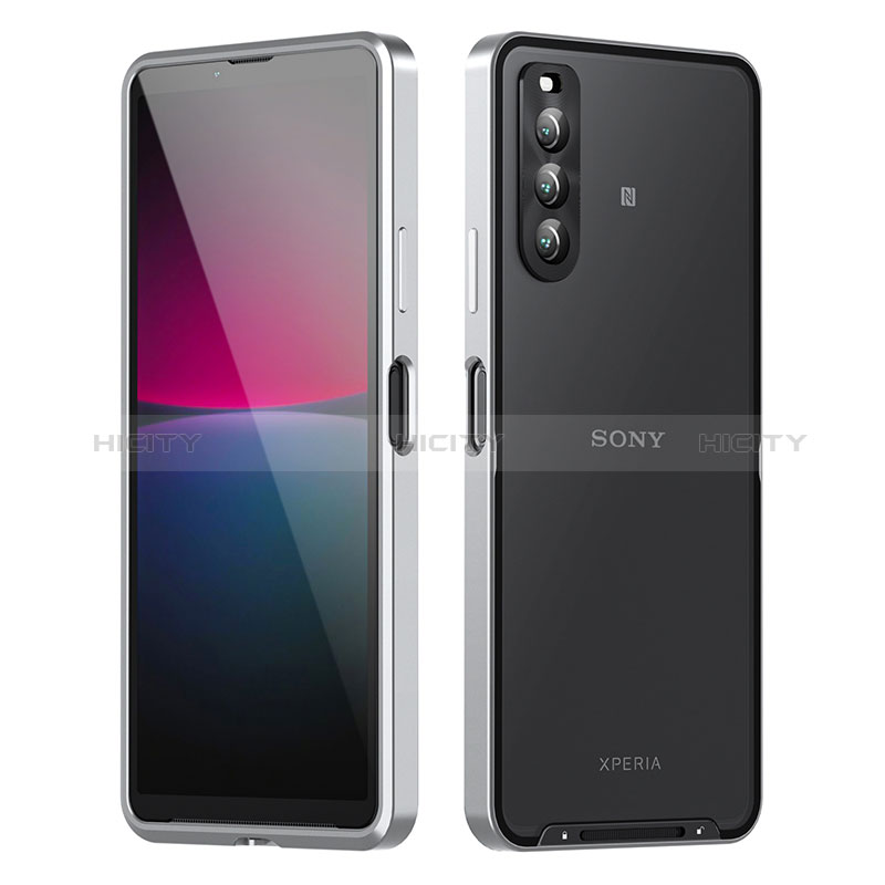 Carcasa Bumper Lujo Marco de Metal y Plastico Funda para Sony Xperia 10 IV SO-52C