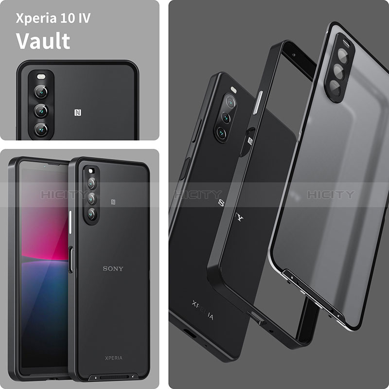 Carcasa Bumper Lujo Marco de Metal y Plastico Funda para Sony Xperia 10 IV SO-52C