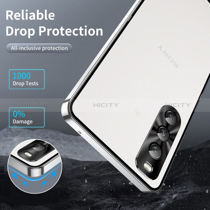 Carcasa Bumper Lujo Marco de Metal y Plastico Funda para Sony Xperia 10 V