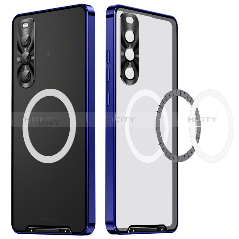 Carcasa Bumper Lujo Marco de Metal y Plastico Funda para Sony Xperia 10 V Morado