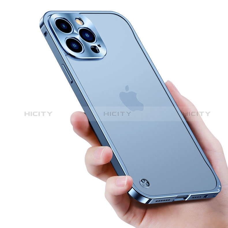 Carcasa Bumper Lujo Marco de Metal y Plastico Funda QC1 para Apple iPhone 15 Plus