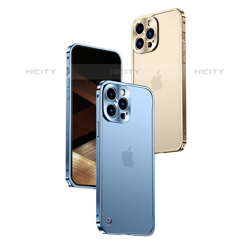 Carcasa Bumper Lujo Marco de Metal y Plastico Funda QC1 para Apple iPhone 16 Pro Max