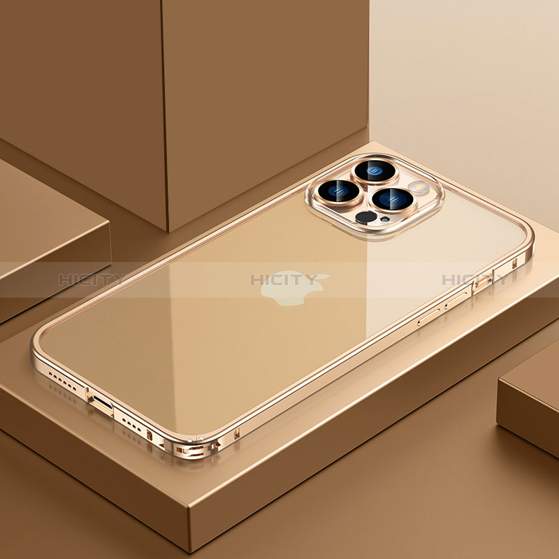 Carcasa Bumper Lujo Marco de Metal y Plastico Funda QC4 para Apple iPhone 14 Pro