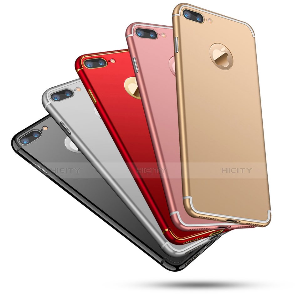 Carcasa Bumper Lujo Marco de Metal y Plastico Funda T01 para Apple iPhone 7 Plus