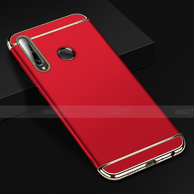 Carcasa Bumper Lujo Marco de Metal y Plastico Funda T01 para Huawei Honor 20E Rojo