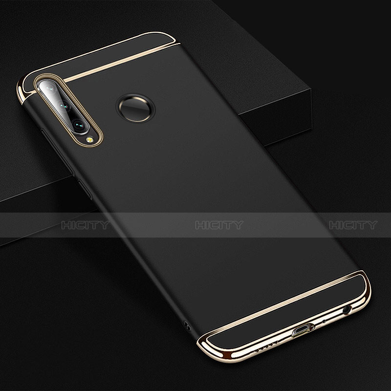 Carcasa Bumper Lujo Marco de Metal y Plastico Funda T01 para Huawei Honor 20i Negro