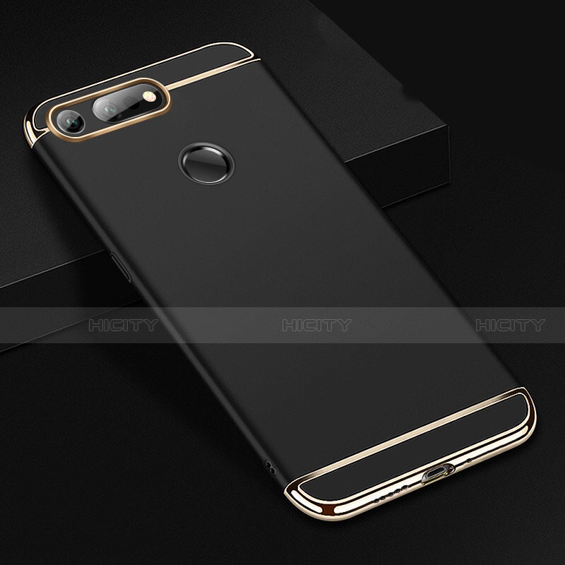 Carcasa Bumper Lujo Marco de Metal y Plastico Funda T01 para Huawei Honor V20 Negro