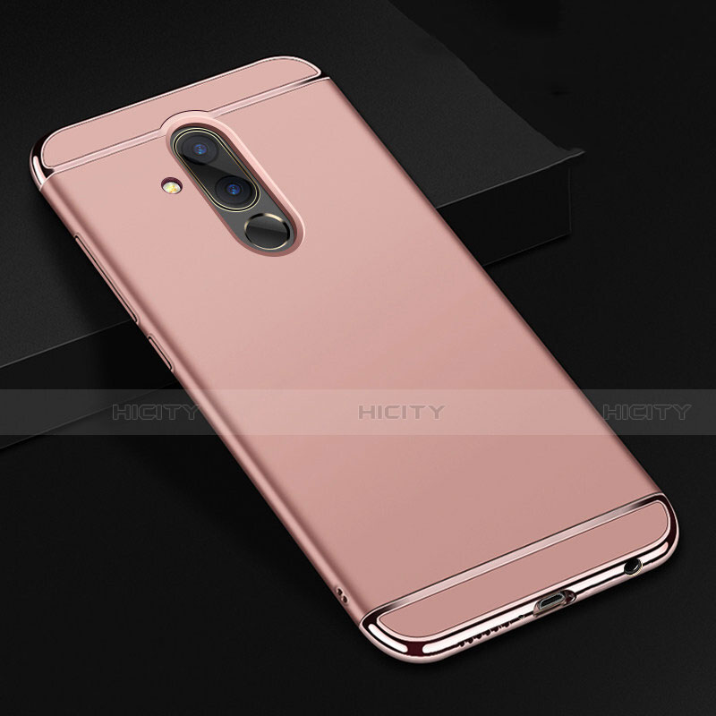 Carcasa Bumper Lujo Marco de Metal y Plastico Funda T01 para Huawei Mate 20 Lite Oro Rosa