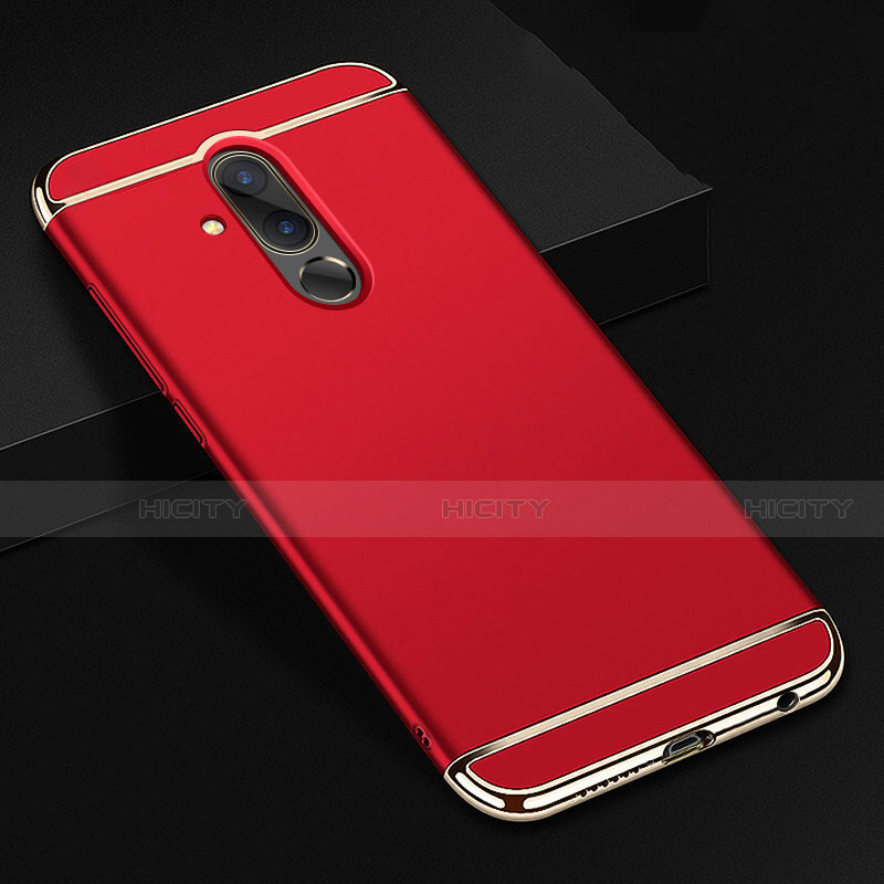 Carcasa Bumper Lujo Marco de Metal y Plastico Funda T01 para Huawei Mate 20 Lite Rojo