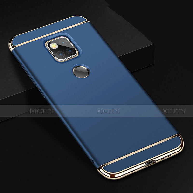 Carcasa Bumper Lujo Marco de Metal y Plastico Funda T01 para Huawei Mate 20 X 5G Azul