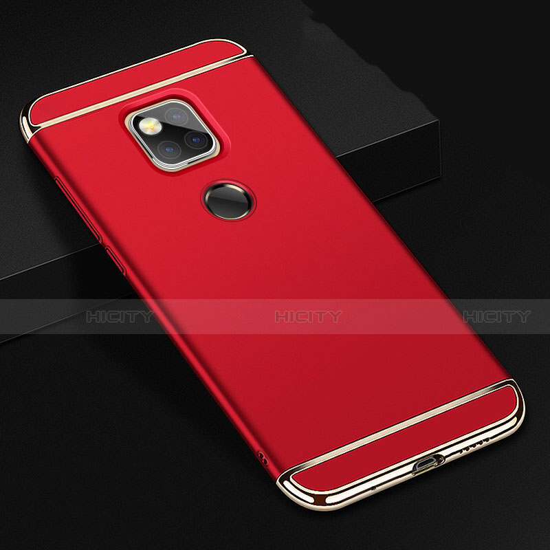 Carcasa Bumper Lujo Marco de Metal y Plastico Funda T01 para Huawei Mate 20 X 5G Rojo