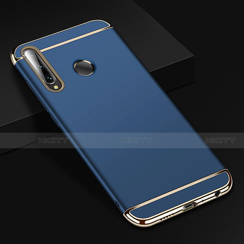 Carcasa Bumper Lujo Marco de Metal y Plastico Funda T01 para Huawei P Smart+ Plus (2019) Azul