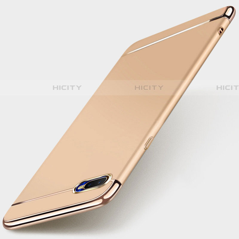 Carcasa Bumper Lujo Marco de Metal y Plastico Funda T01 para Oppo RX17 Neo Oro