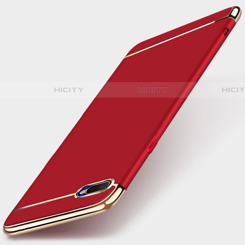 Carcasa Bumper Lujo Marco de Metal y Plastico Funda T01 para Oppo RX17 Neo Rojo