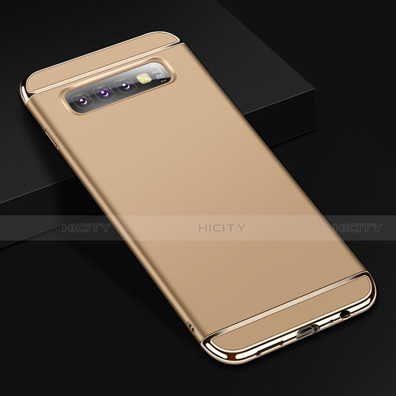 Carcasa Bumper Lujo Marco de Metal y Plastico Funda T01 para Samsung Galaxy S10